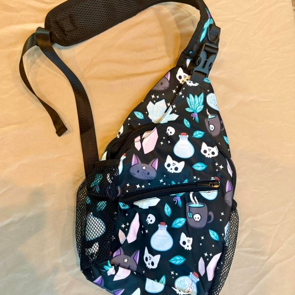 Witchy Halloween themed shoulder bag purse